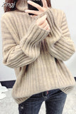 women's Turtleneck Sweaters 2023 Winter Tops Sweater for Women casual Pullover Jumper Long Sleeve Knitted Sweater