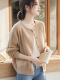 Soft-Gried Sweater Coat Women 2025 Autumn And Winter New Loose Casual Temperament Super Good Knitted Open Shirt
