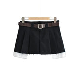 New Babes Work Dress Short Skirt Fashion Academy Hairy 100-Folded Skirt Sexy A-Shaped