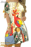 Women Off Shoulder Summer Mini Dress Sexy Short Sleeve Bow Tie Print A Line Party Short Dresses Vestidos