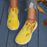 Large-Size Casual Shoes 2025 New Running Shoes 3D Printed Butterfly Water Drill A Foot Lazy Shoes
