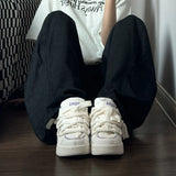 Shoes Destroy The Aesthetic Design Small White Shoes Bread Shoes Trend Casual Couple Shoes Men's And Women's