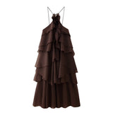 Women's Fashion Cascade Decoration Open Back Design