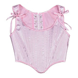 Fashion New Tiding Waist Vest Sexy Strapped Short Fish Bone Small Waist Vest
