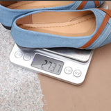 Large-Size Denim Cloth Low Help Shallow Single Shoes Female Flat Soles Feet Casual Lazy Bean
