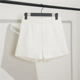 Zingj Female 2024 Spring And Summer New Korean Version High Waist Slim Loose Straight Wide Leg Pants Rice White Casual