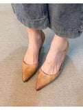 Retro Tip-Tip High-Heeled Women's New One-Legged Fine-Heeled Single