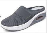2025 Summer Large-Size Bag Head Half Slippers Women's Net Cloth Without Heel One-Legged Women's Shoes Flat