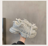 Drill Full Of Stars Old Dad Shoes 2025 Spring And Autumn New Thick Bottom Height Full Of Diamonds In The Tide Of Net Red Casual