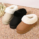 New Large-Size Snow Boots A Foot Pedaling High-End Warm Large-Size Women's Cotton Shoes Increase The Thick Bottom