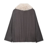 New Fashion Temperament Woman Made Fur Effect Necking Jacket