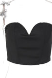 Diamonds Patchwork Women Tube Crop Top Corsets Tank Sexy Streetwear Party Strapless Off Shoulder Vest 2023 Summer