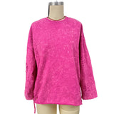 New Hottie Feng Shui Wash Old Fried Snowflake Hole Burrowing Women's Round Collar Cover Long