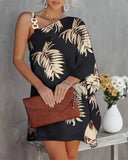 Summer Batwing Sleeve Off-the-shoulder Metal