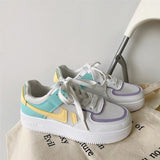 Student Board Shoes Women 2025 Autumn New Fashion Hit The Thick Background To Increase The Small White Shoes Breathable Casual