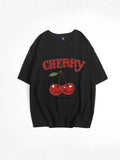 Sale Ins Wind Letter Print T-Shirts For Women's Summer Free-Rider Cotton Short-Sleeved