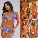 2025 New Swimsuit Sexy Back-To-Shoulder Strap Three-Point Bikini Women