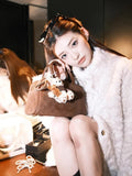 New Small Volcano Nunu Girl Set To Dye The Tip Of The Environmental Protection Fur Coat Women Winter Warm Hair Coat
