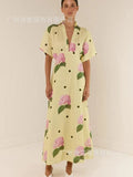 Women's Dress, V-Neck Fashion Print Waist