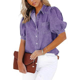 Spring And Autumn New Imitation Of The Denim Shirt Cardigan European Version Of Multi-Color Multi-Color