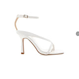 Square Head Clasp High Heel Sandals Women's Thin Heel Toe Buckle Fashion Cool Slippers
