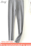Women's Winter Leggings with Fleece Grey High Waist Soft Trousers Casual Stretch Thermal Slimming Warm Leggings for