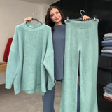 Women's Knit Dresses In Fall 2025 New Casual Fashion Pants Set For