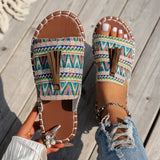 Bohemian Beach Women's Shoes In The Summer Of 2025 43-Yard Wish Large-Size Flat-Bottomed Slippers For