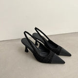 Fragrant French Sharp High-Heeled Women 2025 Summer New Color Wear Temperament Fashion Bag Head