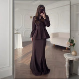 Autumn And Winter New Self-Cultivative Temperament Cardigan Long-Sleeved Half-Dress Dress