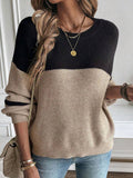 Yang Autumn New Long-Sleeved Round-Neck Sweater Casual Set Of Women's Clothing Knitted Jersey