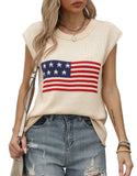New Hot Independent Yen Collar Flag Top Solid Color Knit Shirt Short-Sleeved Sweater