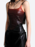 Faux Leather Midi