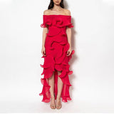 Yujie Style Dress Woman 2025 Spring New Sexy Hottie Sleeveless Shoulder Wood Ear Senior Feeling