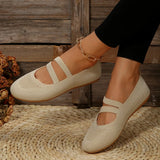 And South Korea Ping Base Large-Size Flying Single Shoes Women 2025 Autumn Round Head Cover Shallow Lazy Work Shoes
