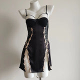 Thin Pajamas 2025 New Female Summer Pure High-End Feel Beautiful Breast Open Sexy With Chest Pads With Slinging