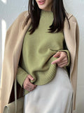 Autumn And Winter New Hot Round-Neck Sweater Women's Card With Loose Knitting