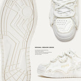 Shoes Destroyed The White Knight Bat Bread Shoes National Tide On The Street To Increase The Height And Low Helper Shoes Men And Women The Same
