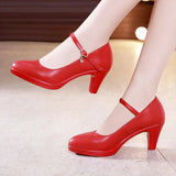 Shoes Black Job Interview Work Dress Pointy Heel Model Cheongsam Catwalk Large Size Single Shoe