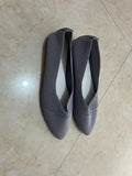 Large-Size Tip Flat Bottom Shallow Single Shoes Women Casual Flying Breathable Four-Season Work