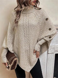New Autumn And Winter High-Collar Button Decoration Bat Shirt Sworn