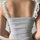 Lace Trimming Crop