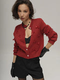 New Heavy Industry Three-Dimensional Bow Atmosphere Sweater Women Autumn And Winter Design Sense Long-Sleeved Sweater