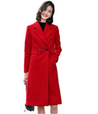 And Winter New Japanese And Korean Explosion Single Thick Hairs This Female Coat Wish Multi-Colored And Long