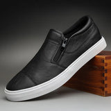 9109 Men's Casual PU Leather Shoes Youth Fashion Trend Shallow Mouth Korean Set Foot Pedal