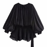 Women's Clothing Explosion Pure Lust Wind To The Waist Irregular Pendulum Dress +