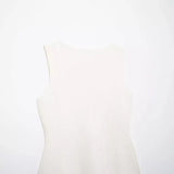 New Gold Button Trim Flat Needle Vest