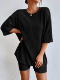 2025 Fashion Casual Spring Round-Neck Loose Women's Shorts
