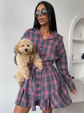 New Fashion Casual Dress Suit Women's Clame Loose Shirt Strap To The Waist Half Skirt Two