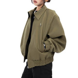 Zingj Military Green Jacket Jacket Female Spring And Autumn Loose Leisure Joker Star Badge Lovers Cardigan